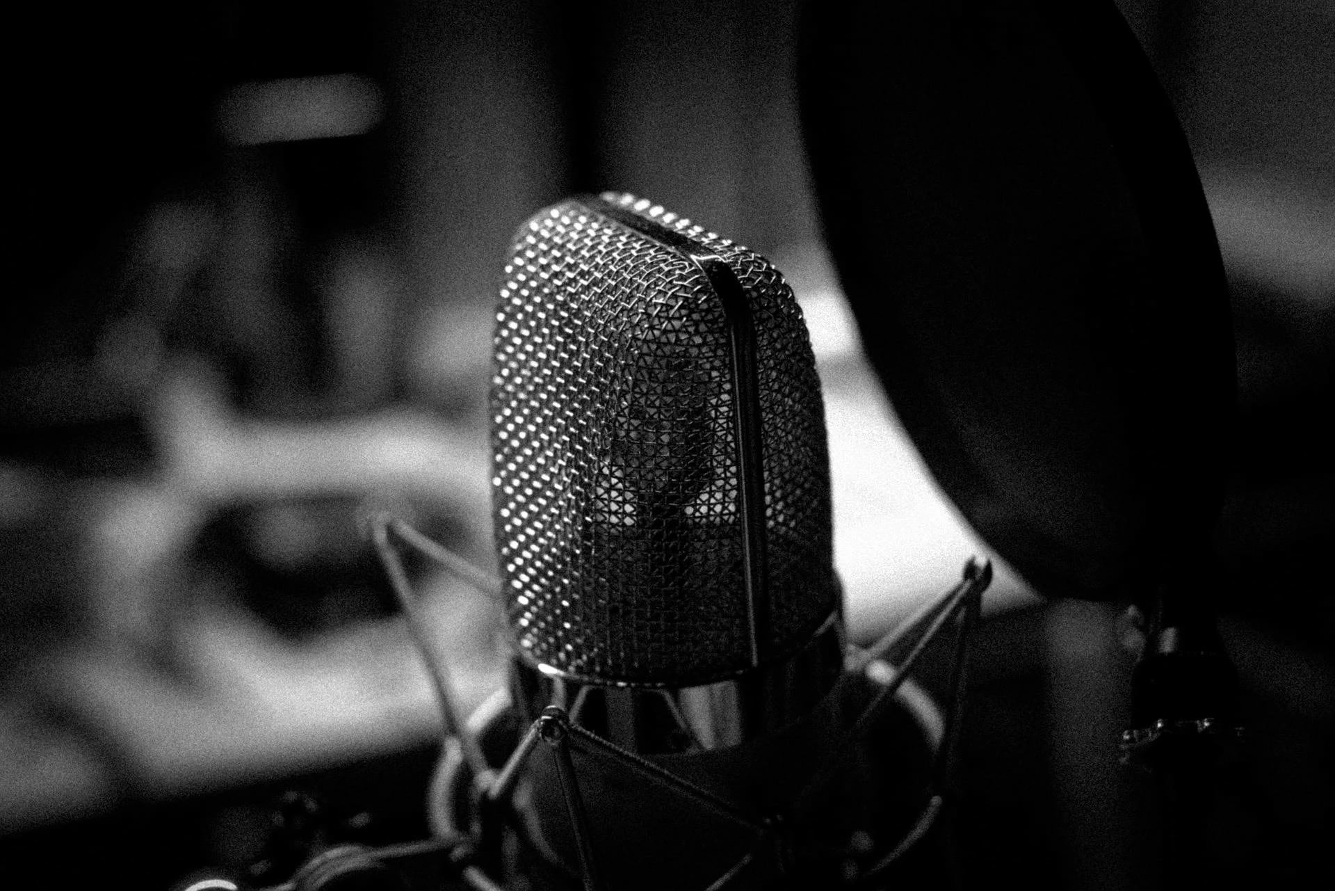 Studio microphone in the recital hall